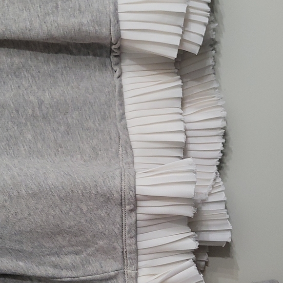 J. Crew Grey Long Sleeve w/Ruffled Bottom - Picture 2 of 4